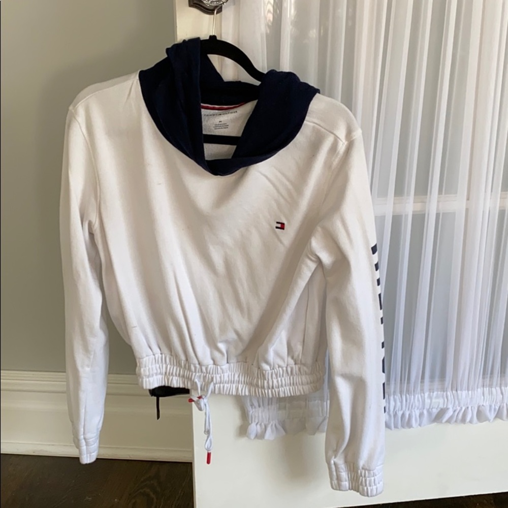 Tommy Hilfiger scrunched crop hoodie